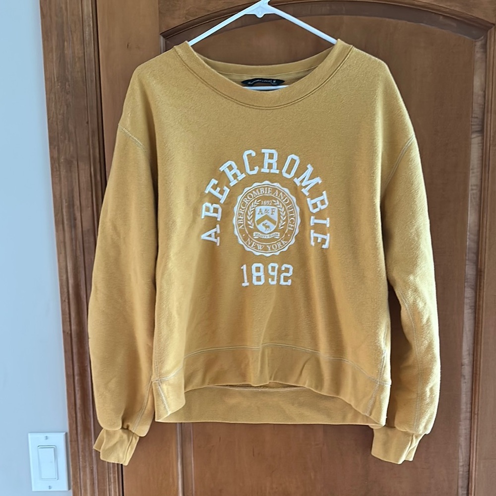 90’s Abercrombie & Fitch Golden Cropped Sweatshirt Medium